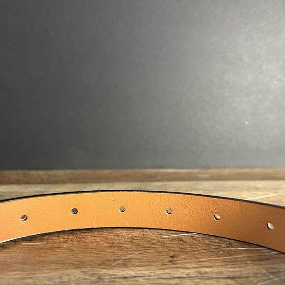 American Eagle Grey Genuine Cow Leather Snake Print Belt Size Medium, New - Picture 7 of 12